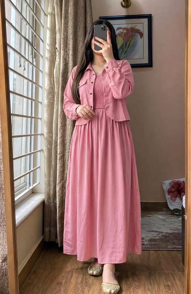 Georgette Two Piece Gown Set