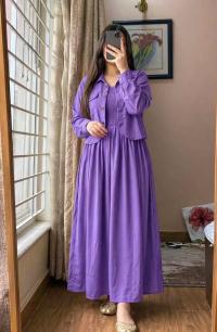 Georgette Two Piece Gown Set