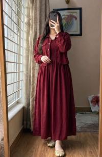 Georgette Two Piece Gown Set