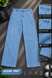 Semi Baggy Cargo Denim Pant