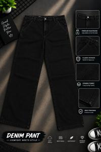 Semi Baggy Cargo Denim Pant