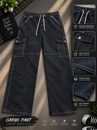 6 Pocket Cargo Denim  Baggy Pant