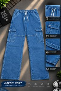6 Pocket Cargo Denim  Baggy Pant