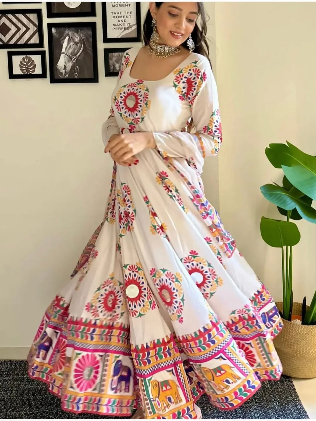 Puja Special Gown Three Piece