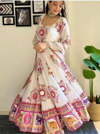 Puja Special Gown Three Piece
