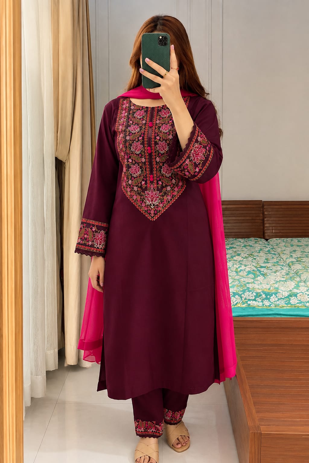 Embroidery Three Piece