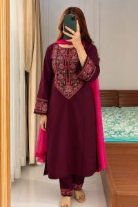 Embroidery Three Piece