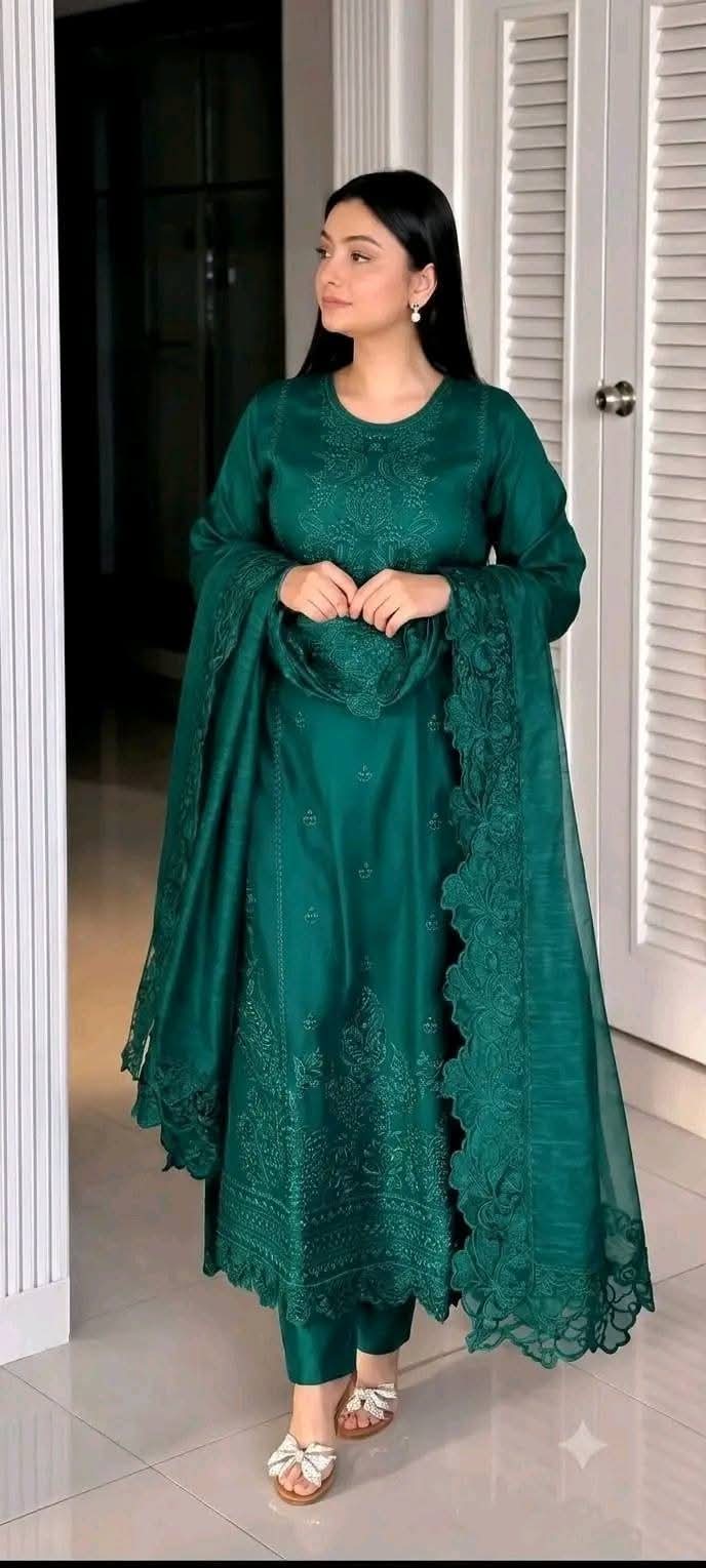 Embroidery Three Piece
