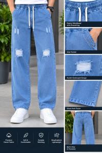 Stylish Semi Baggy Cargo Denim Pant