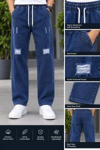 Stylish Semi Baggy Cargo Denim Pant