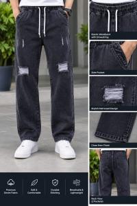 Stylish Semi Baggy Cargo Denim Pant