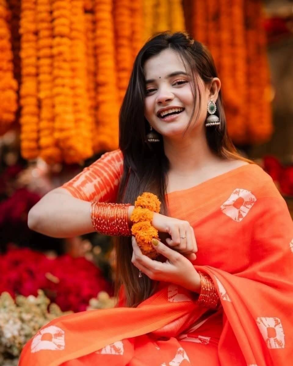 Chanderi Silk Saree With blause piece