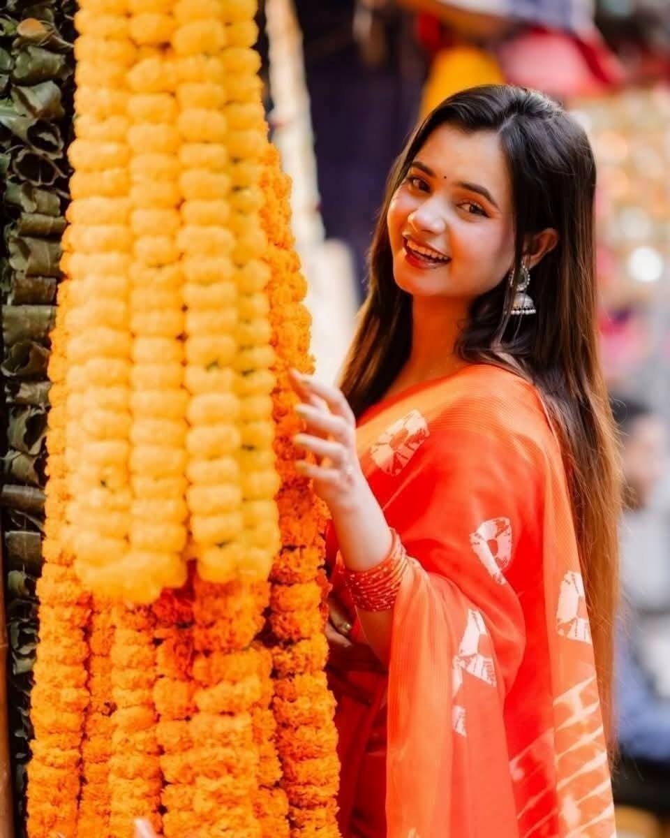 Chanderi Silk Saree With blause piece