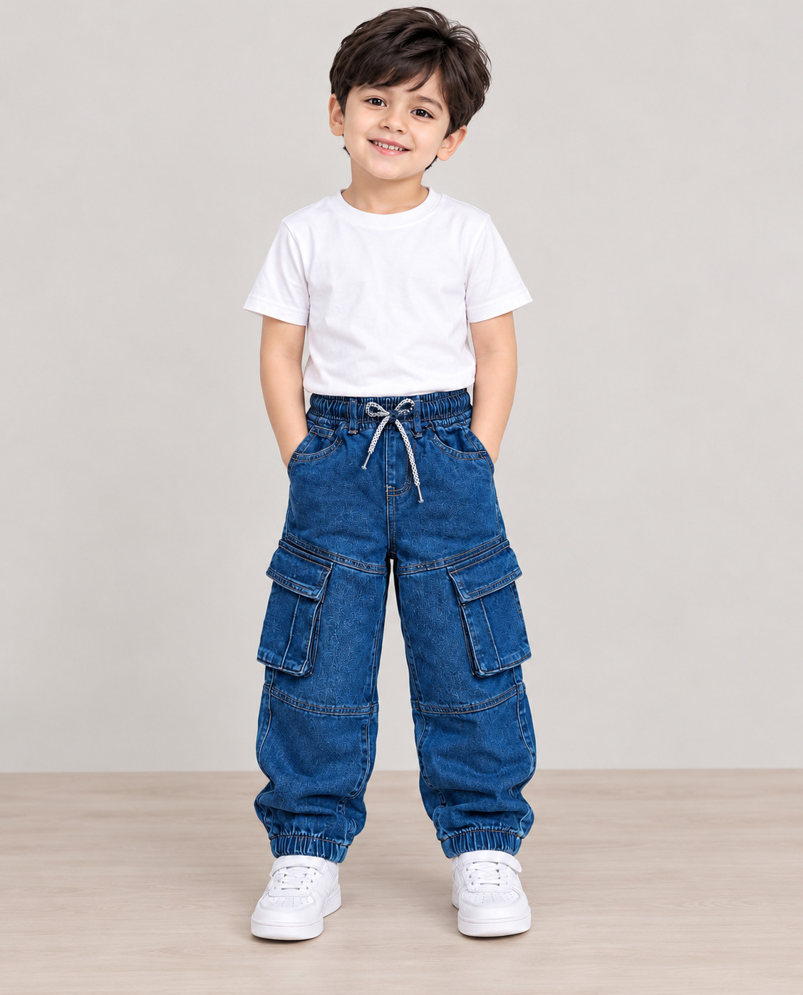 Boys Denim Baggy Joggers Pant 2-12Y