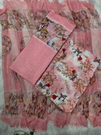 Indian Risika Silk Unstitch Three Piece