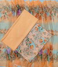 Indian Risika Silk Unstitch Three Piece