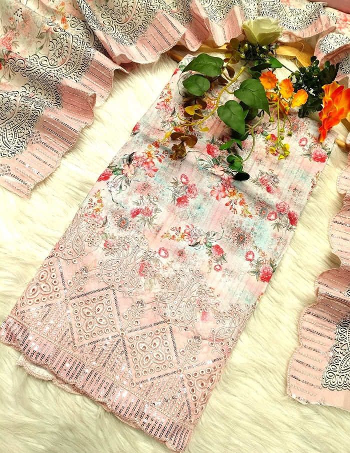Pakistani Masalar Unstitch Three Piece