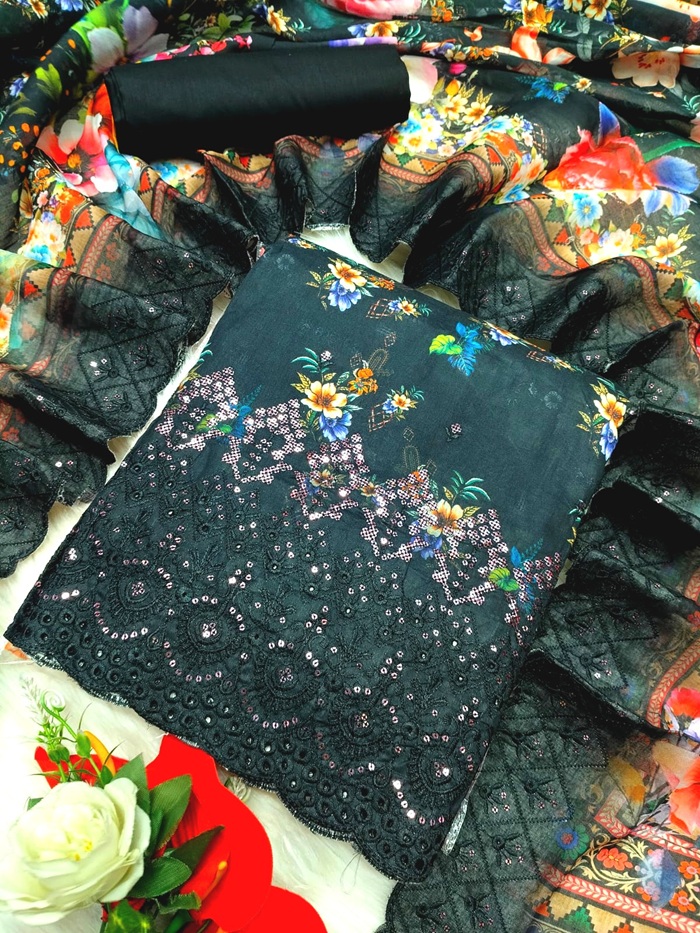 Pakistani Masalar Unstitch Three Piece