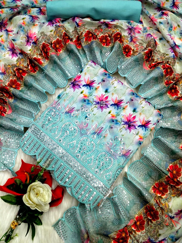 Pakistani Masalar Unstitch Three Piece