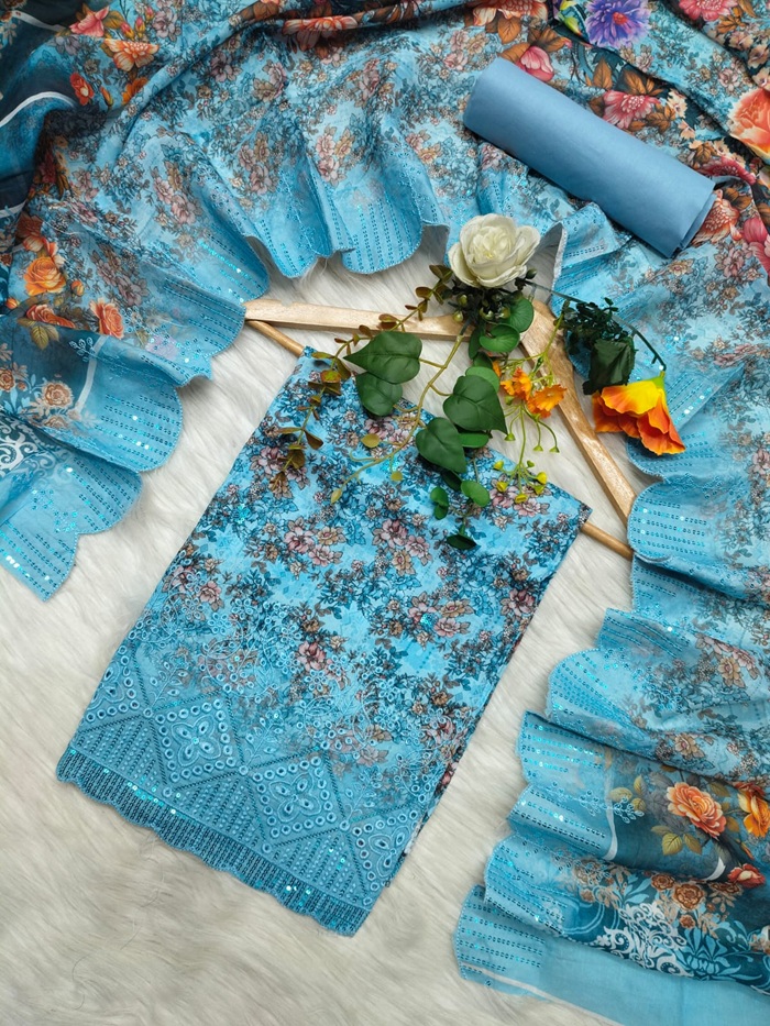 Pakistani Masalar Unstitch Three Piece