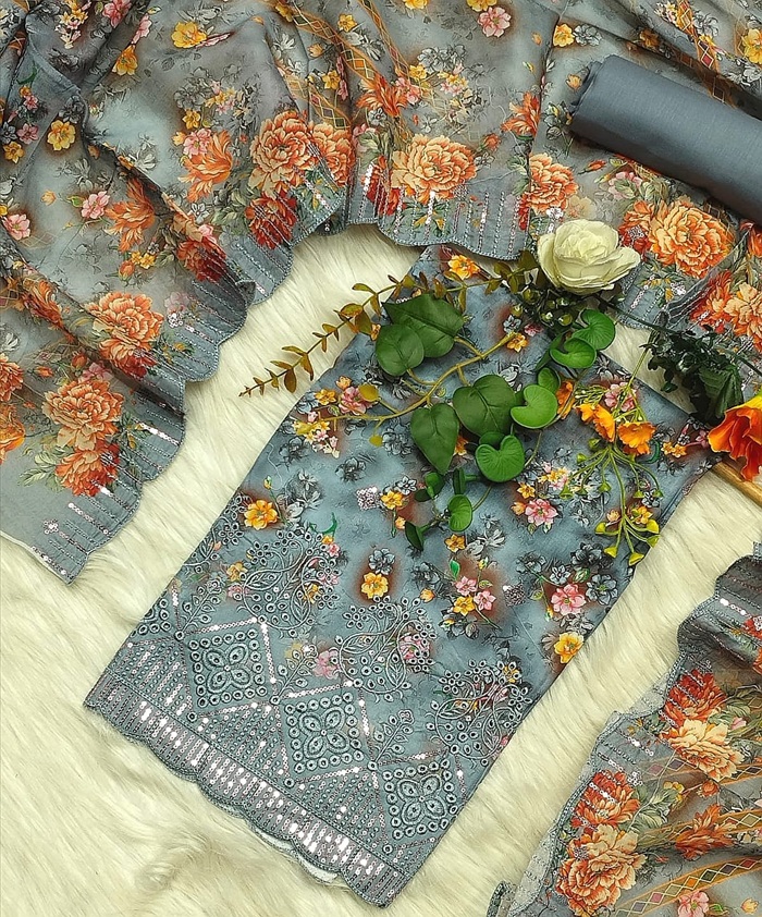 Pakistani Masalar Unstitch Three Piece