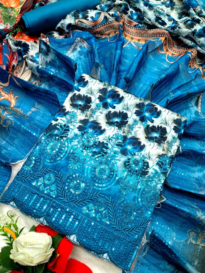 Pakistani Masalar Unstitch Three Piece
