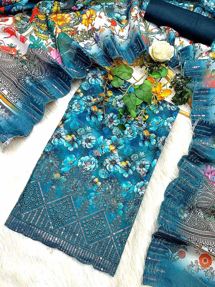 Pakistani Masalar Unstitch Three Piece