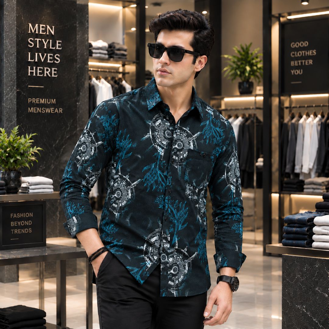 Premium China Jafran Fabrics Print Shirt
