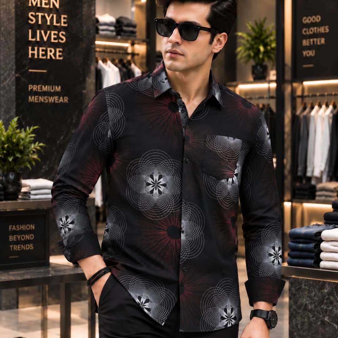 Premium China Jafran Fabrics Print Shirt