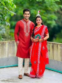 Panjabi Sharee Couple Dress with Blouse Piece