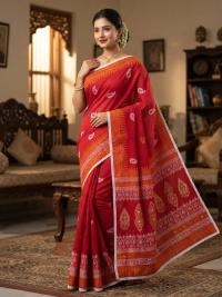 Khadi Suti Sharee with Less Work and Blouse Piece