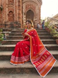 Khadi Suti Sharee with Less Work and Blouse Piece