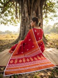 Khadi Suti Sharee with Less Work and Blouse Piece