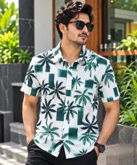 Print Shirt Cotton Half Sleeve For Men's