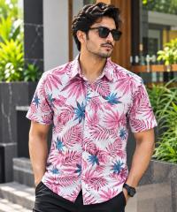 Print Shirt Cotton Half Sleeve For Men's