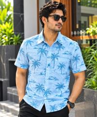 Print Shirt Cotton Half Sleeve For Men's