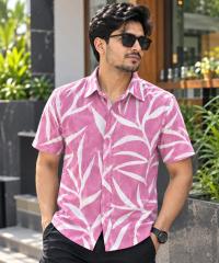 Print Shirt Cotton Half Sleeve For Men's