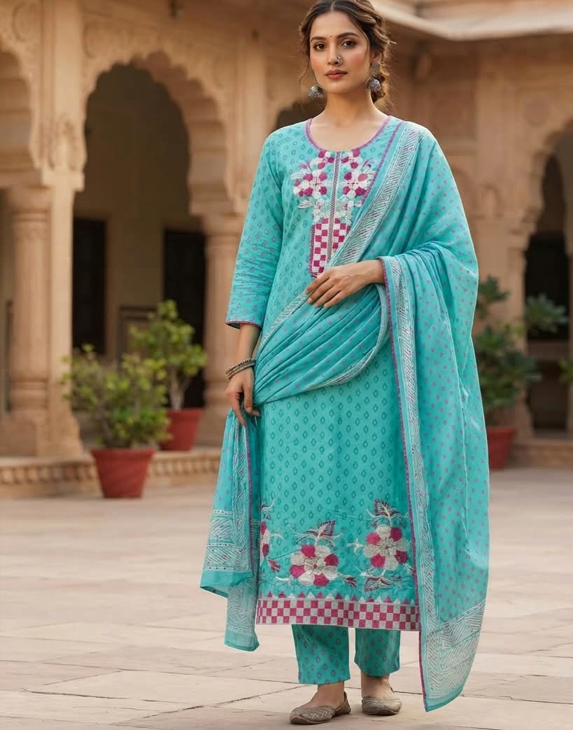 Embroidery Readymade Three Piece
