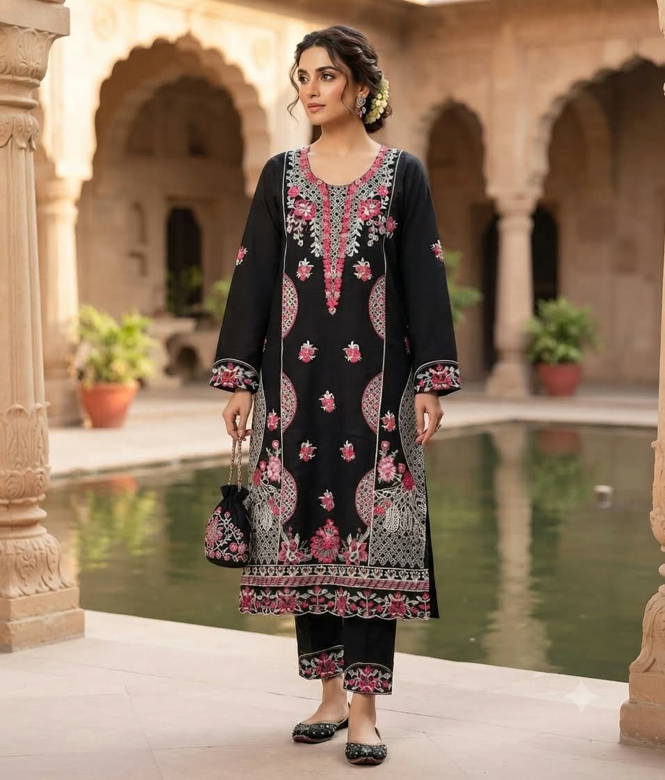 Embroidery Readymade Three Piece