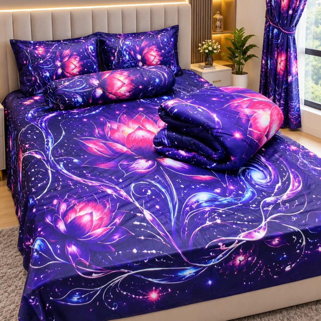 5 Pieces 3D Print Comforter Set