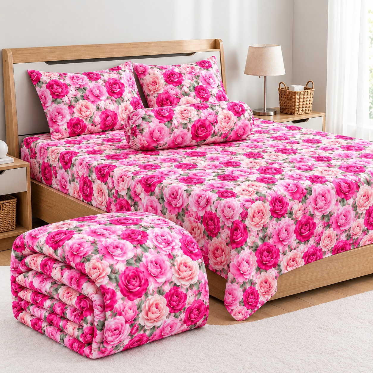 5 Pieces 3D Print Comforter Set