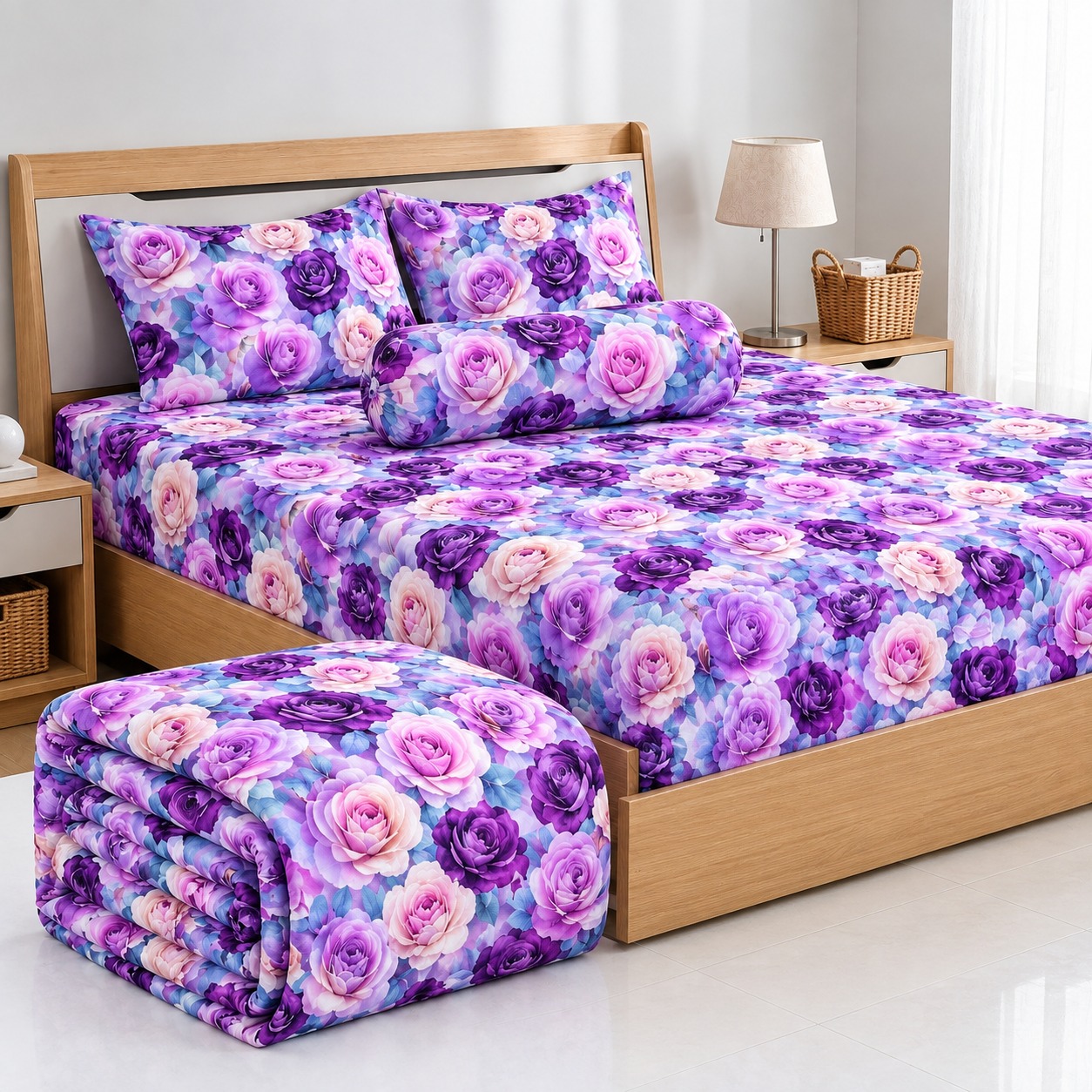 5 Pieces 3D Print Comforter Set