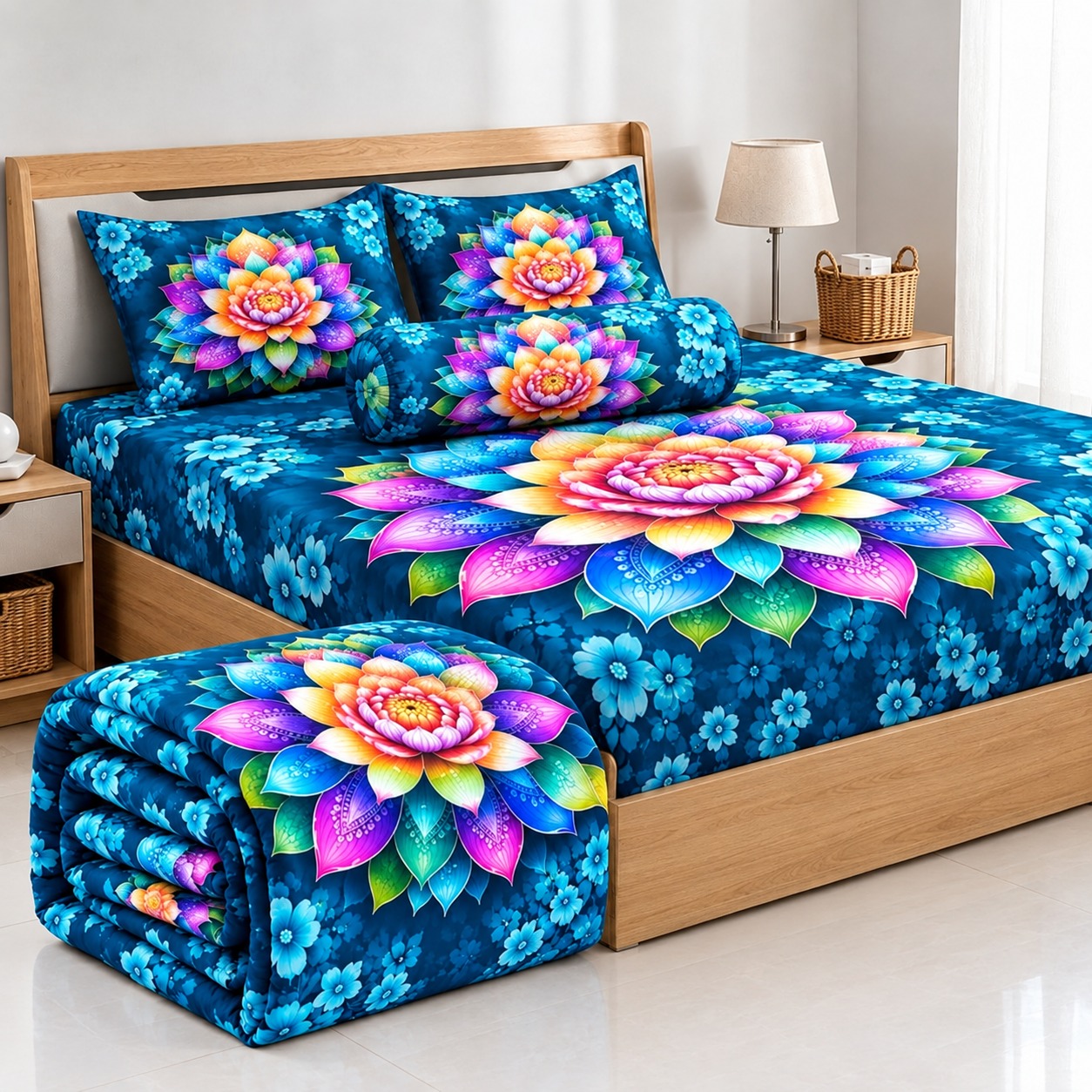 5 Pieces 3D Print Comforter Set