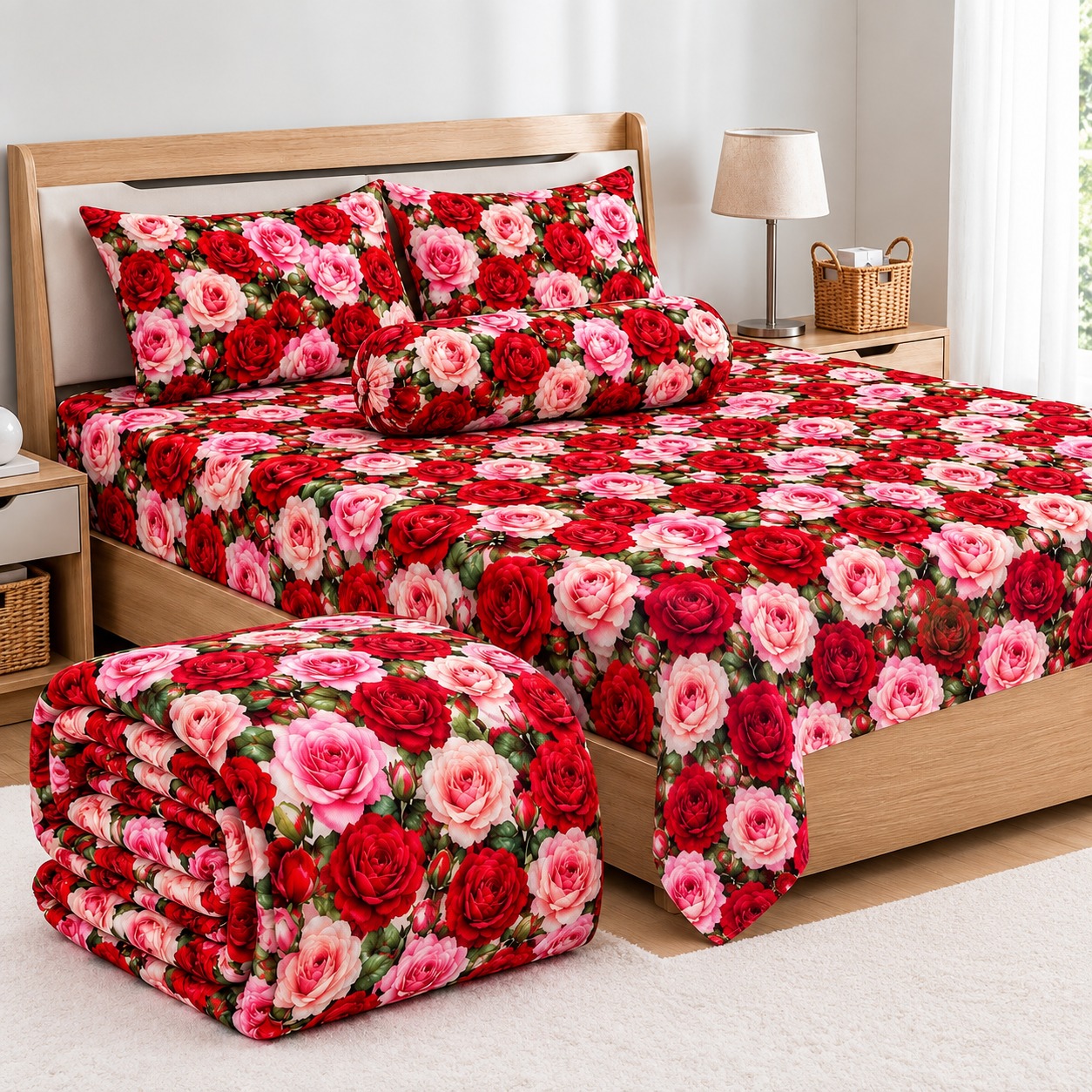 5 Pieces 3D Print Comforter Set