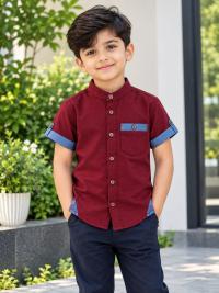 Boys Half Sleeve Cotton Shirt