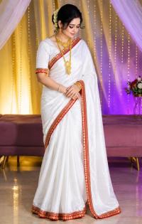 Indian Tuba Lama Silk saree