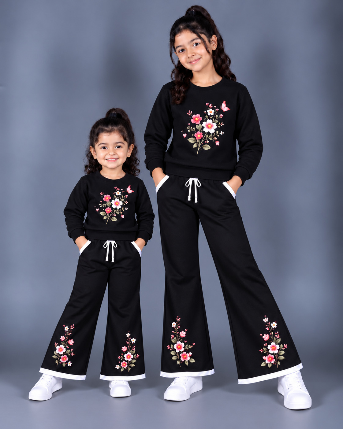 Girls Stylish Sweatshirt Set