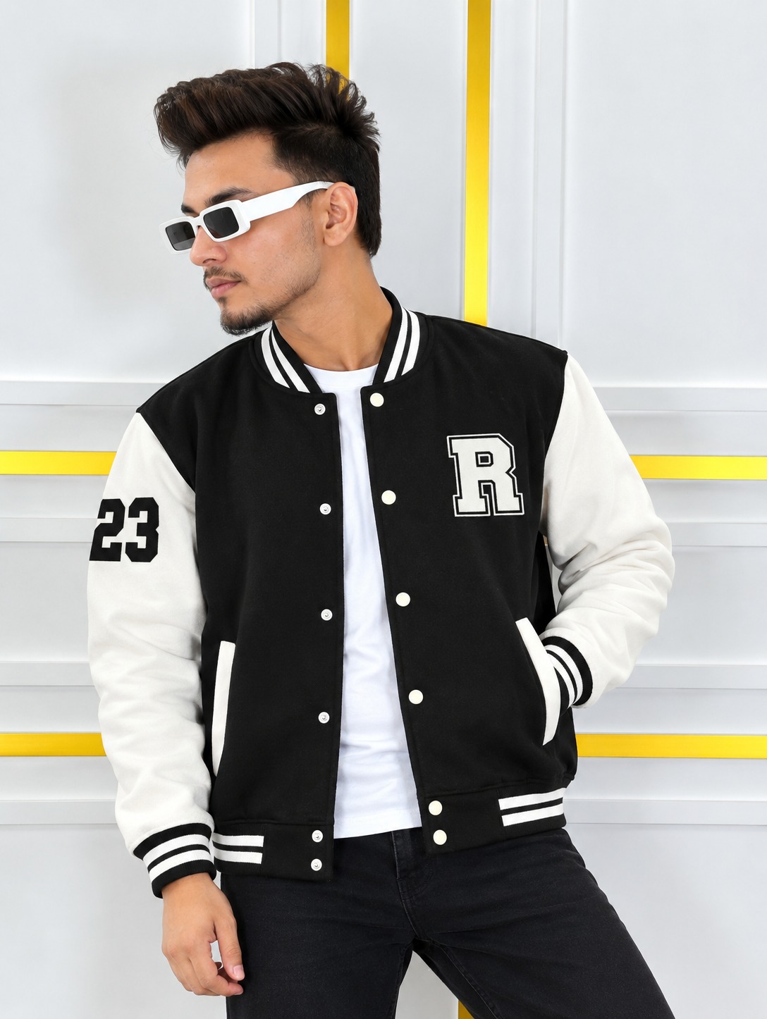 Stylish Cotton Varsity Jacket