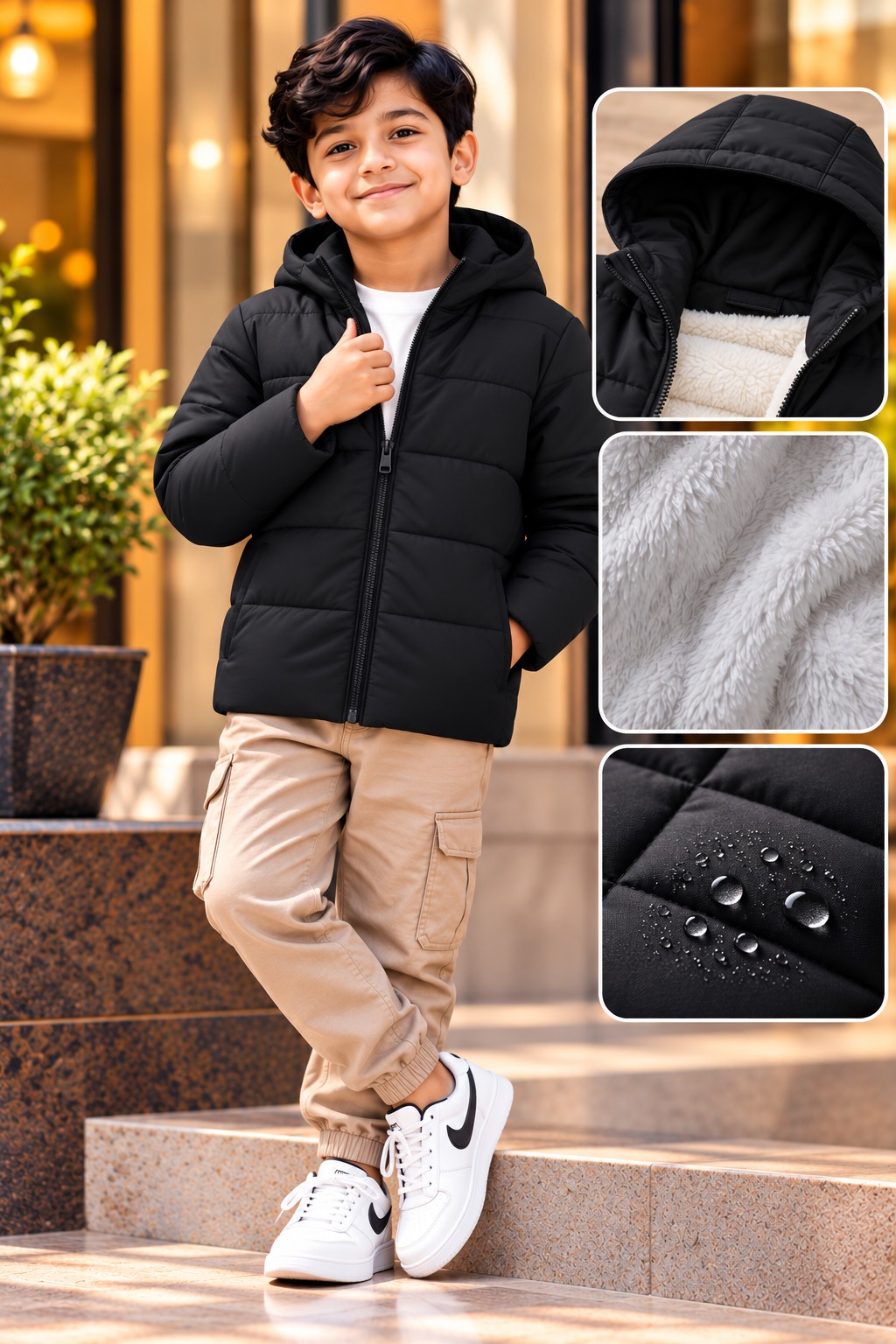 Premium Kids Sherpa Padding Jacket