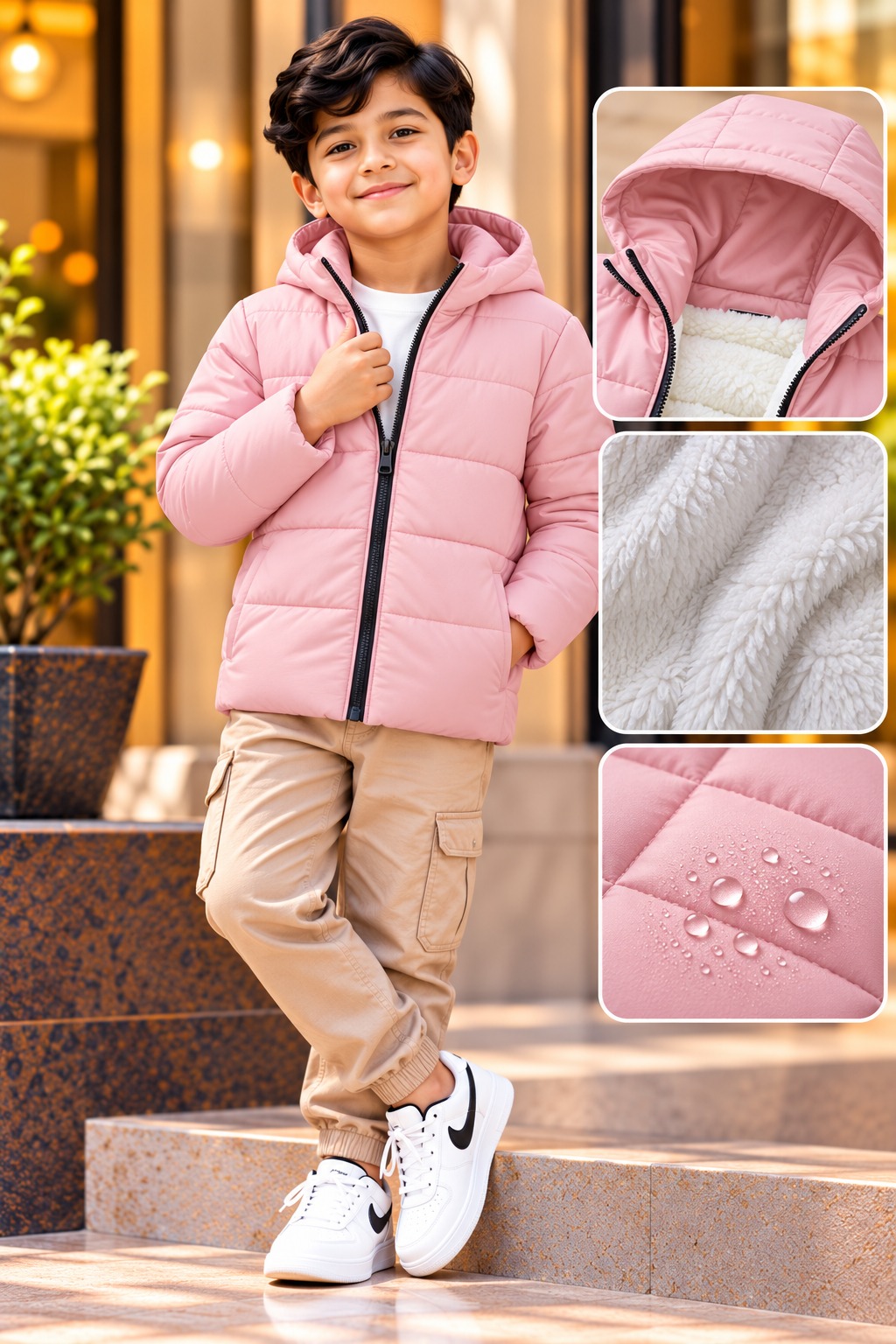 Premium Kids Sherpa Padding Jacket